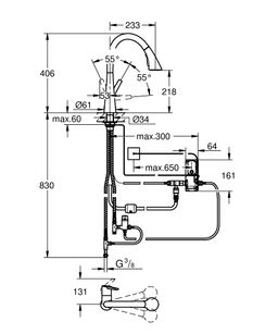Elektronická drezová batéria Grohe Zedra Touch, Supersteel 30219DC2 - galéria #1