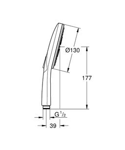 Grohe Rainshower SmartActive Ručná sprcha bronzová 130, 3 trysky, kartáčovaná Teplý západ slnka 26574DL0 - galéria #2