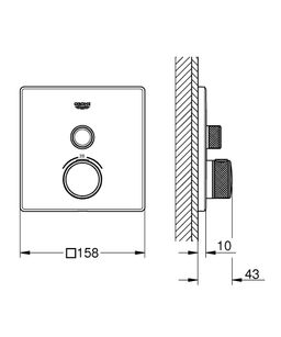 Grohe Grohtherm SmartControl Termostat s 1 ventilom, tvrdý grafit 29123A00 - galéria #1