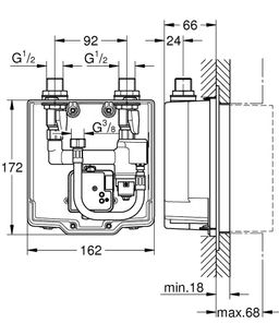 Grohe Eurosmart Cosmopolitan E Podomietkové teleso pre elektronickú batériu, 36336001 - galéria #4