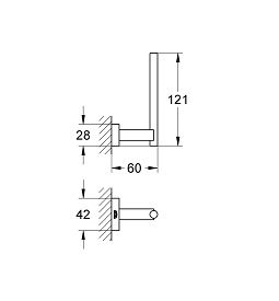 Náhradný držiak toaletného papiera Grohe Essentials Cube, Supersteel 40623DC1 - galéria #2
