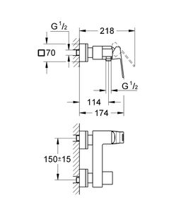 Grohe Eurocube sprchová batéria, Supersteel 23145DC0 - galéria #3