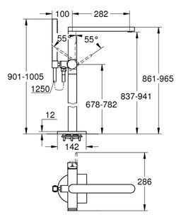 Grohe Plus Páková vaňová batéria, montáž do podlahy, SuperSteel 23846DC3 - galéria #1
