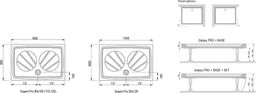 Ravak Sprchová vanička Galaxy Pro Gigant 100x80x3, biela XA03A401010 - galéria #2
