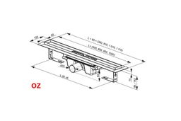 Ravak Odvodňovací žľab dráhy 30 cm, nerezová oceľ X01418 - galéria #1
