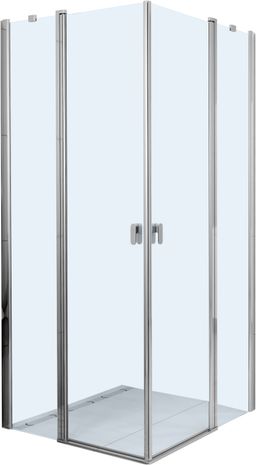 Ravak Chróm Sprchový kút 1/2 štvorec/obdĺžnik 110 cm Alu/Transparent 1QVD0C00Z1 CRV2-110 - galéria #1