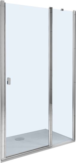 Ravak Chrómové sprchové dvere s pevným segmentom 110 cm, Alu/Transparent 0QVDCC00Z1 CSD2-110 - galéria #1