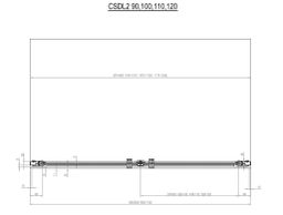 Ravak Chróm Sprchové dvere 120 cm sklo transparentné biele CSDL2-120 0QVGC10LZ1 - galéria #1