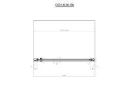 Ravak Chrómové sprchové dvere 80 Transparent White 0QV40100Z1 CSD1-80 - galéria #1