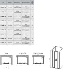 Ravak Blix Sprchové dvere 140 cm transparentné/jasné alu BLDP4-140 0YVM0C00Z1 - galéria #3