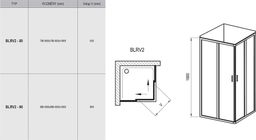 Ravak Blix Sprchový kút 80 x 80 cm, priehľadný/biely BLRV2-80 1LV40100Z1 - galéria #4