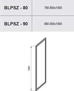 Ravak Blix Pevná bočná stena 80 cm, ALU lesk/transparent BLPSZ-80 X93H40C00Z1 - galéria #1