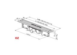 Ravak 10° Odtokový žlab 105 cm, nerez X01578 - galéria #1