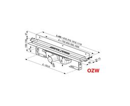 Ravak Chrome Odtokový žlab 95 cm, nerez X01630 - galéria #1