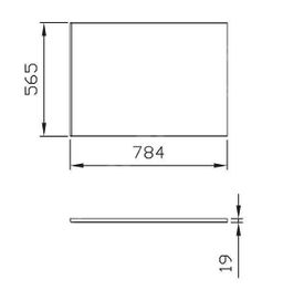 Ravak City Slim Bočný panel 80 cm pravý, dub X000001066 - galéria #1