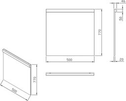 Ravak Natural Zrcadlo s osvětlením 50x77 cm X000001056 - galéria #4