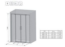Ravak Matrix Sprchové dveře 140 transparent satin MSD4-140 0WKM0U00Z1 - galéria #1