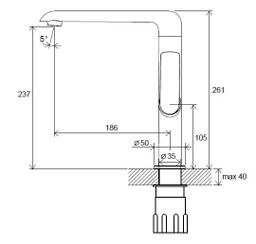 Ravak Plochá jednopáková umývadlová batéria, chróm FL016.00 X070125 - galéria #1