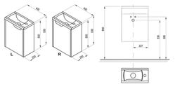 Ravak Classic II Skrinka pod umývadlo 40 cm D, bielaX000001484 - galéria #2
