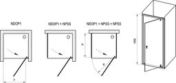 Ravak Nexty Sprchové dvere 90 cm, satén+priehľadné NDOP1-90 03O70U00Z1 - galéria #4