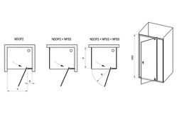 Ravak Nexty Sprchové dvere 100 cm, satén+priehľadné NDOP2-100 03OA0U00Z1 - galéria #1