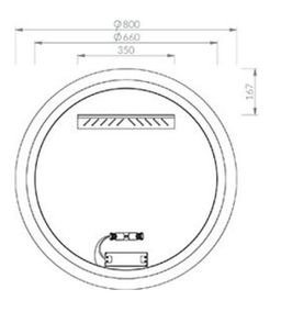 Ravak Orbitálne zrkadlo s osvetlením 80 cm X000001576 - galéria #2