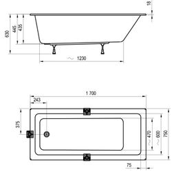 Ravak Slim Vana 170x75 snowwhite CA71300000 - galéria #2