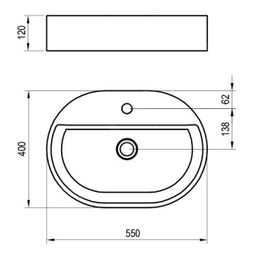Ravak Keramické umývadlo Slim Shelf O 55 cm, biele XJX01155003 - galéria #5