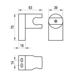 Ravak Chrome Držiak sprchy nastaviteľný, Graphite Brushed 611.20GB X07P698 - galéria #2