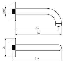 Ravak Espirit Výtokové ramínko, kartáčovaný grafit ES027.20GB X07P800 - galéria #2