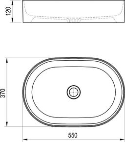 Ravak Ceramic Slim O Umývadlo 55 cm, matná čierna XJX0D155000 - galéria #4
