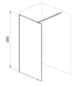Ravak Sprchová zástena Walk-In 100x200 cm, biela/priehľadná Wall-100 GW9WA0E00Z1 - galéria #4