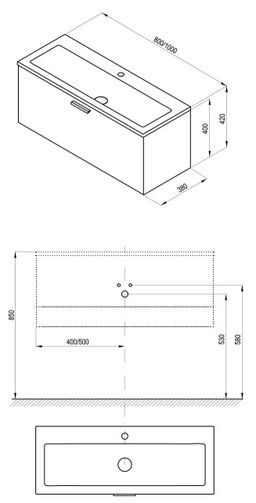 Ravak Clear II Skříňka pod umyvadlo 80 cm, bílá X000001642 - galéria #4
