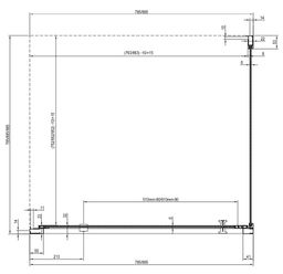 Ravak Nexty Pevná bočná stena 100 cm, biela matná/čierna NPSS-100 94OA0E00Z1 - galéria #2