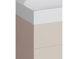 Ravak Lite Skříňka pod umyvadlo 80x45 cm s bočními poličkami, levá - alabaster pink X000001878 - galéria #2