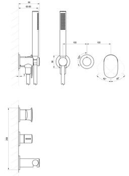 Ravak Spring Sprchový set s podomietkovou dvojpákovou batériou s telesom, biela matná SG065.10 X070575 - galéria #3
