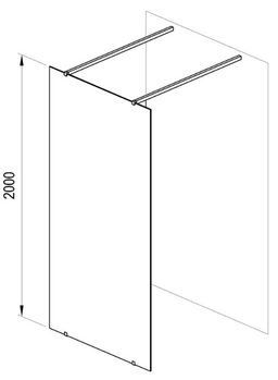 Ravak Walk-In Free Sprchová stena 130 cm, transparent/čierny Free Set-130 GW9FJ030SZ1 - galéria #4