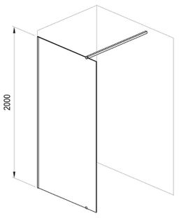 Ravak Walk-In Wall Sprchová stena 80 cm, transparent/chróm Wall Set-80 GW9W40C0SZ1 - galéria #5