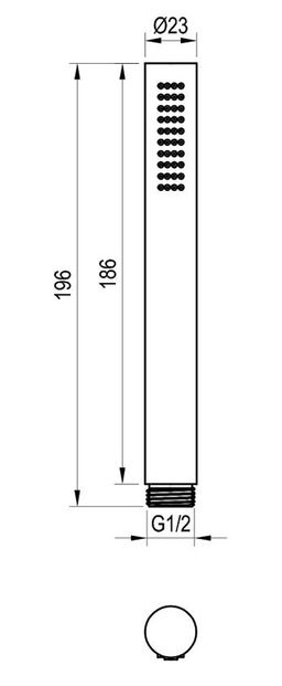 Ravak Ručná sprcha stick, 1-polohová, kartáčovaná zlatá, X07P1239 951.60GBL - galéria #3