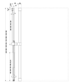 Ravak Roll Sprchové dvere posuvné 120 cm, transparentné/čierne RODP2-120 - galéria #4