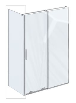 Ravak Roll Bočná stena 80 cm, transparentná/ALU X90V40C00Z1 - galéria #2