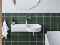 Ravak ARC Umývadlo 83 cm, L, s otvorom pre batériu, biele ARC83/43P XJXL1283000 - galéria #5