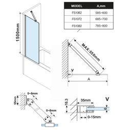 Polysan Fisa Číre sklo 60x150 cm FS1062 - galéria #1
