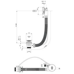 Polysan Vaňová súprava s napúšťaním 120 cm, zlatá 71857.90 - galéria #3