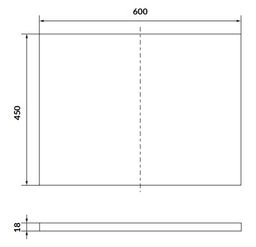 Cersanit Tirso Horná doska, 60 cm, fjord mat S1015-026 - galéria #1