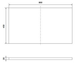 Cersanit Tirso Horná doska, 80 cm, biela matná S1015-028 - galéria #1