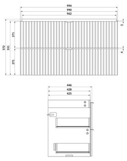 Cersanit Tirso Skrinka s umývadlom 100 cm, fjord mat S801-546 - galéria #3