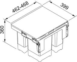 Franke Garbo 50-3 121.0200.691 Kuchynský triedič 1x 8l, 2x12l - galéria #1