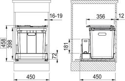 Franke 350-45 121.0307.553 Kuchynský triedič 1x 40l - galéria #1