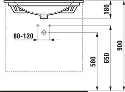 Laufen Avin Skrinka s umývadlom 77 cm, biela mat H8610872201041 - galéria #3